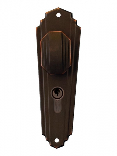 Art Deco Knob Lock (C/C 47.6mm) ATQ 203x63mm