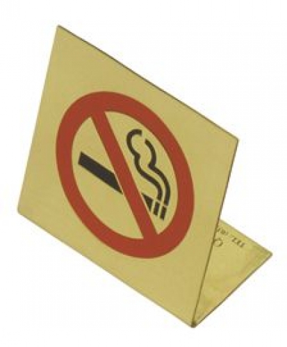 No Smoking Desk Sign PB 90x90mm