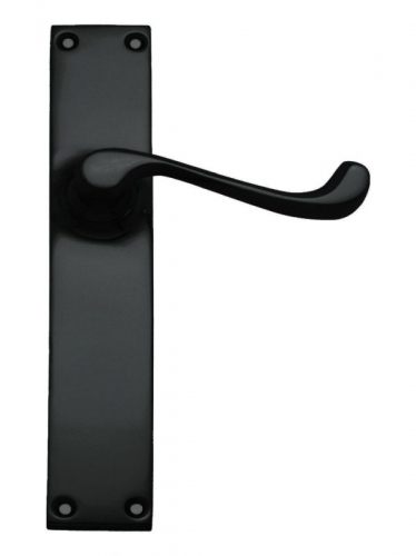 Lever Latch Passage Set Black 200x36mm