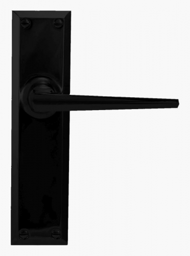 Lever Latch Passage Set Black 200x50mm