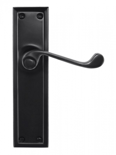 Lever Latch Passage Set  Black 200x50mm