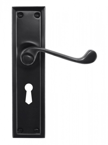 Lever Entrance Set Skeleton Key Black 200x50mm